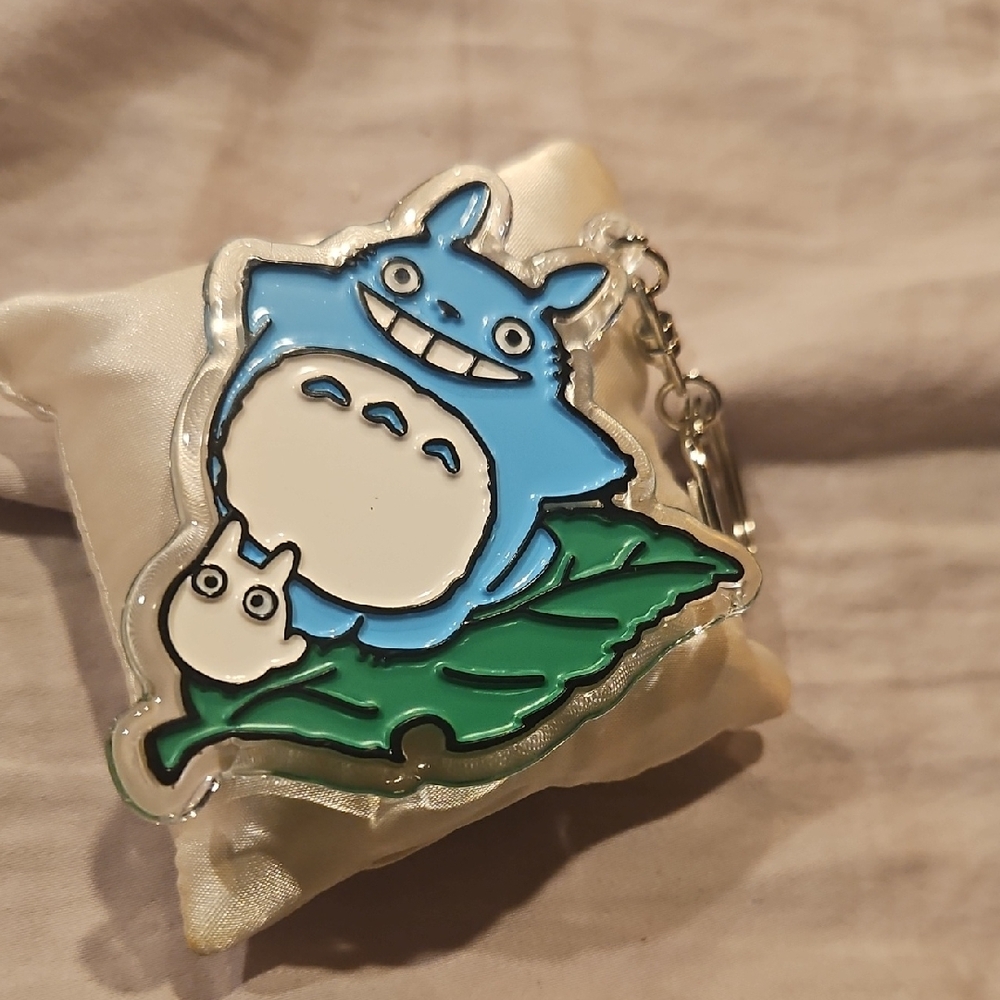 Blue and Green Totoro Keychain